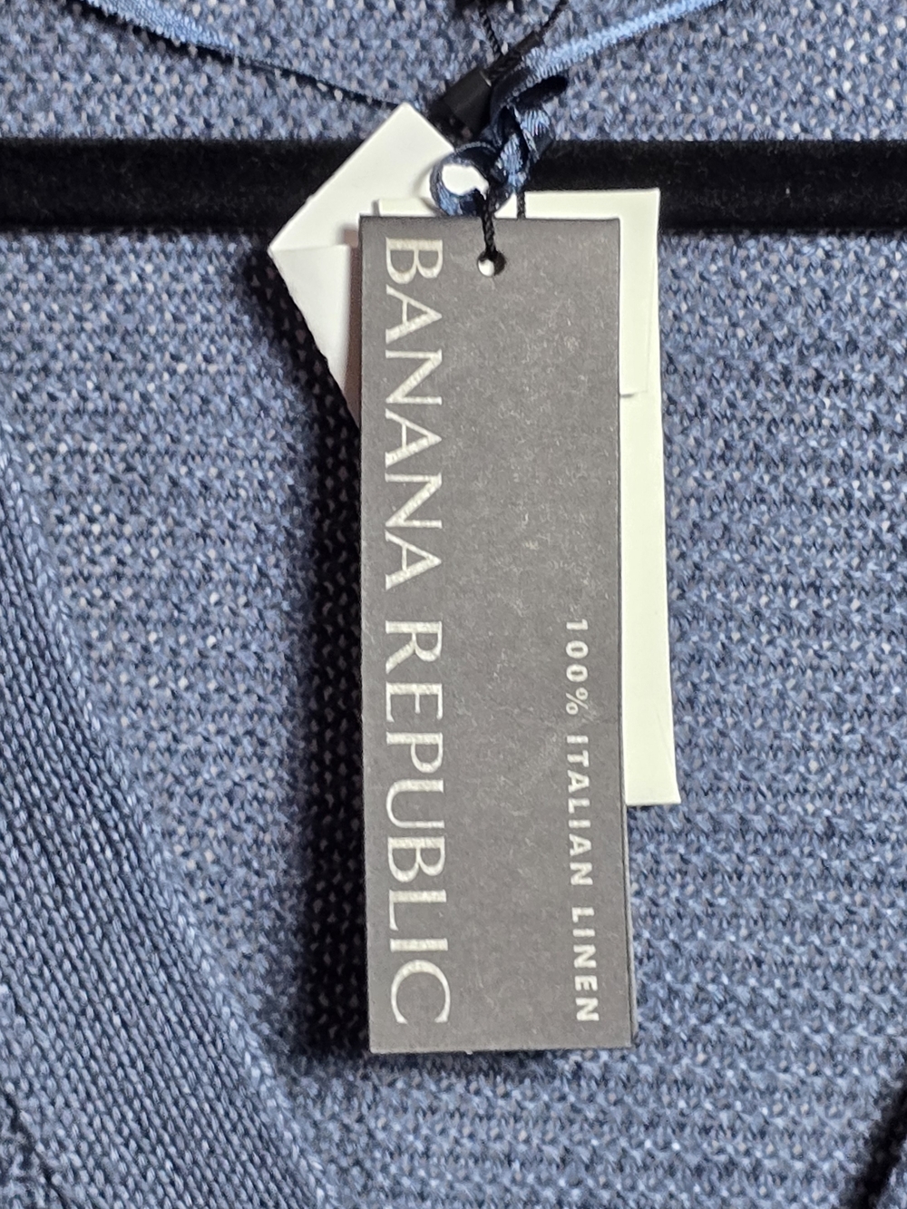 NWT Banana Republic 100% Italian Linen Blue V-Neck Button Cardigan, S - Picture 4 of 6